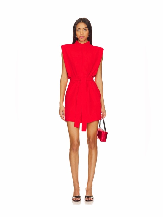 Amanda Uprichard Dresses & Skirts - Amanda Uprichard Crimson High-Neck Mini Dress